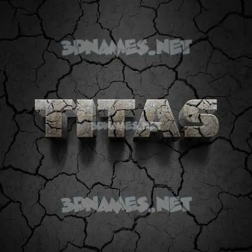 titas in Cracked Stone style - 3D name wallpaper titas in Cracked Stone style - 3D name wallpaper