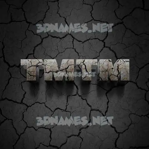 tmtm in Cracked Stone style - 3D name wallpaper tmtm in Cracked Stone style - 3D name wallpaper