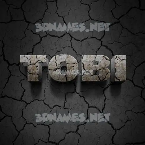 tobi in Cracked Stone style - 3D name wallpaper tobi in Cracked Stone style - 3D name wallpaper