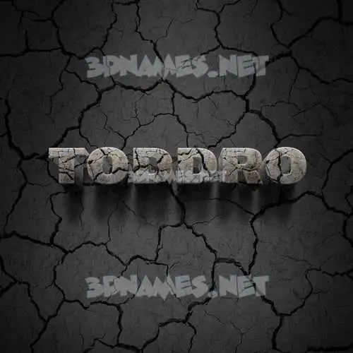 toddro in Cracked Stone style - 3D name wallpaper toddro in Cracked Stone style - 3D name wallpaper
