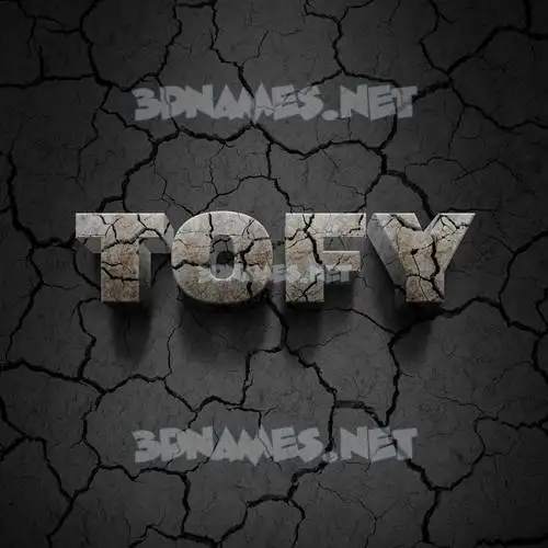 tofy in Cracked Stone style - 3D name wallpaper tofy in Cracked Stone style - 3D name wallpaper