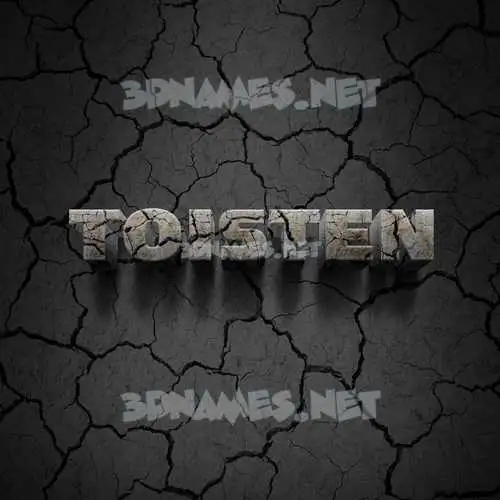 toisten in Cracked Stone style - 3D name wallpaper toisten in Cracked Stone style - 3D name wallpaper