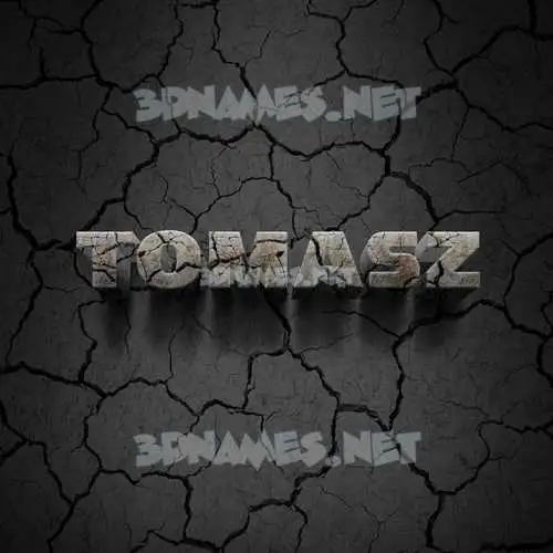 tomasz in Cracked Stone style - 3D name wallpaper tomasz in Cracked Stone style - 3D name wallpaper