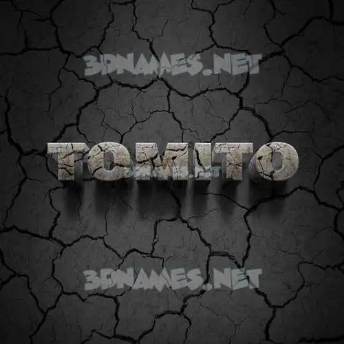 tomito in Cracked Stone style - 3D name wallpaper tomito in Cracked Stone style - 3D name wallpaper