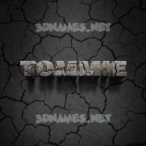 tommie in Cracked Stone style - 3D name wallpaper tommie in Cracked Stone style - 3D name wallpaper