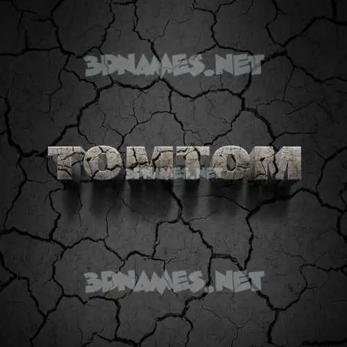tomtom in Cracked Stone style - 3D name wallpaper tomtom in Cracked Stone style - 3D name wallpaper
