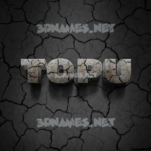 topu in Cracked Stone style - 3D name wallpaper topu in Cracked Stone style - 3D name wallpaper
