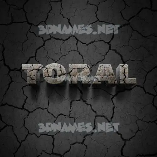 toral in Cracked Stone style - 3D name wallpaper toral in Cracked Stone style - 3D name wallpaper