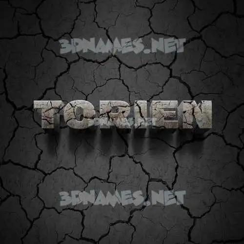 torien in Cracked Stone style - 3D name wallpaper torien in Cracked Stone style - 3D name wallpaper