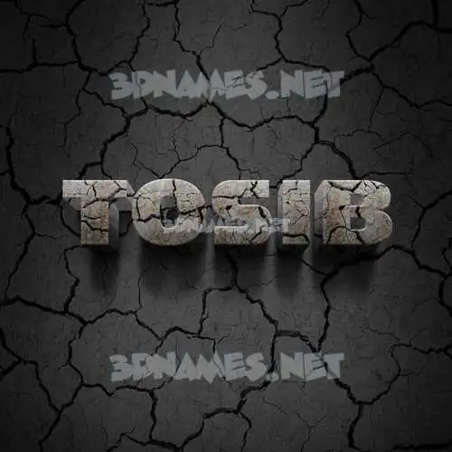 tosib in Cracked Stone style - 3D name wallpaper