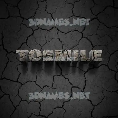 tosmile in Cracked Stone style - 3D name wallpaper tosmile in Cracked Stone style - 3D name wallpaper