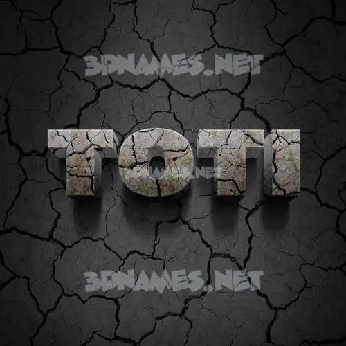 toti in Cracked Stone style - 3D name wallpaper toti in Cracked Stone style - 3D name wallpaper