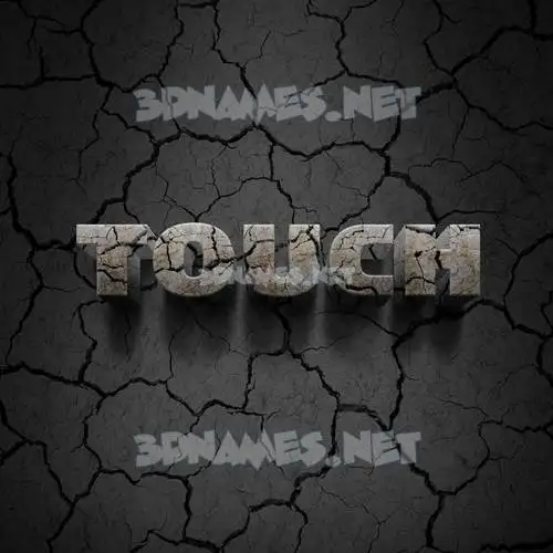 touch in Cracked Stone style - 3D name wallpaper touch in Cracked Stone style - 3D name wallpaper