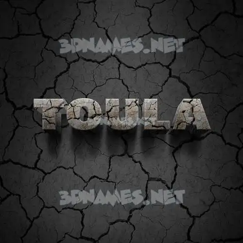 toula in Cracked Stone style - 3D name wallpaper toula in Cracked Stone style - 3D name wallpaper
