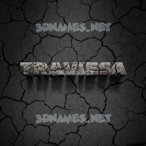 traviesa in Cracked Stone style - 3D name wallpaper traviesa in Cracked Stone style - 3D name wallpaper