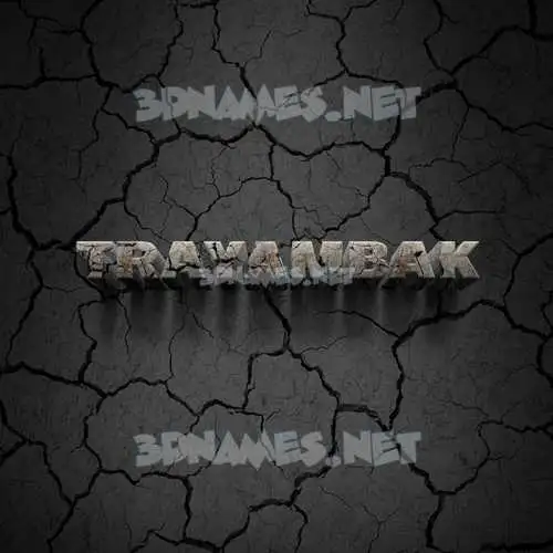 trayambak in Cracked Stone style - 3D name wallpaper