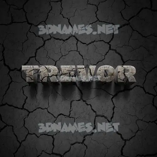 trevor in Cracked Stone style - 3D name wallpaper trevor in Cracked Stone style - 3D name wallpaper