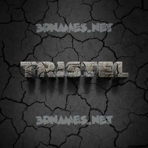tristel in Cracked Stone style - 3D name wallpaper tristel in Cracked Stone style - 3D name wallpaper