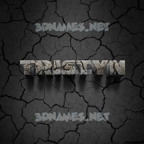 tristyn in Cracked Stone style - 3D name wallpaper