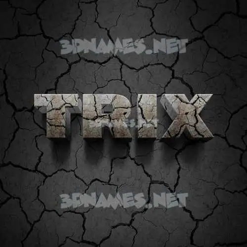 trix in Cracked Stone style - 3D name wallpaper trix in Cracked Stone style - 3D name wallpaper