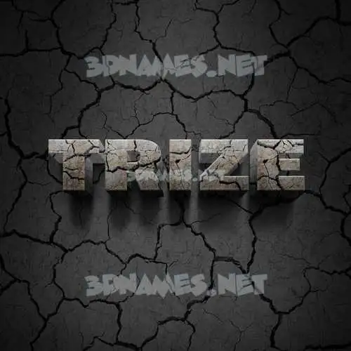 trize in Cracked Stone style - 3D name wallpaper trize in Cracked Stone style - 3D name wallpaper