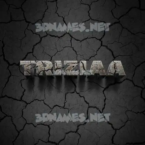 triziaa in Cracked Stone style - 3D name wallpaper triziaa in Cracked Stone style - 3D name wallpaper