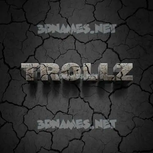 trollz in Cracked Stone style - 3D name wallpaper trollz in Cracked Stone style - 3D name wallpaper