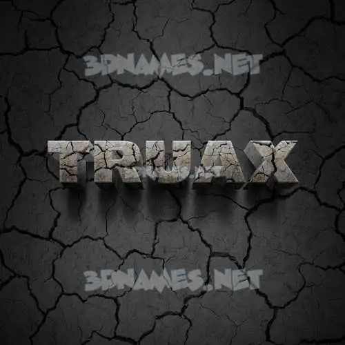 truax in Cracked Stone style - 3D name wallpaper truax in Cracked Stone style - 3D name wallpaper