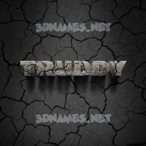 truddy in Cracked Stone style - 3D name wallpaper