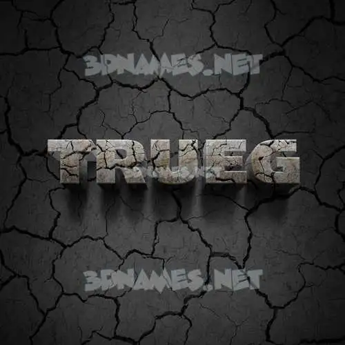 trueg in Cracked Stone style - 3D name wallpaper trueg in Cracked Stone style - 3D name wallpaper