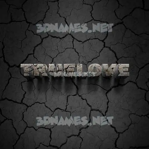 truelove in Cracked Stone style - 3D name wallpaper truelove in Cracked Stone style - 3D name wallpaper