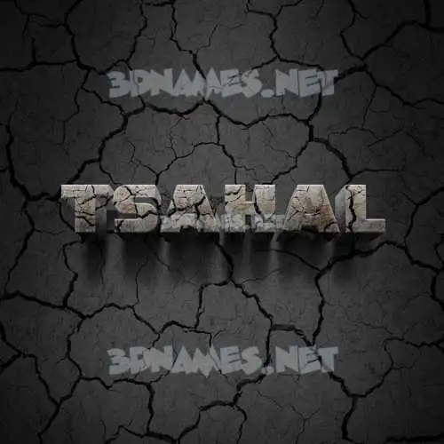 tsahal in Cracked Stone style - 3D name wallpaper tsahal in Cracked Stone style - 3D name wallpaper