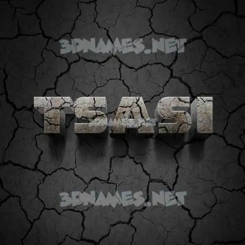 tsasi in Cracked Stone style - 3D name wallpaper tsasi in Cracked Stone style - 3D name wallpaper
