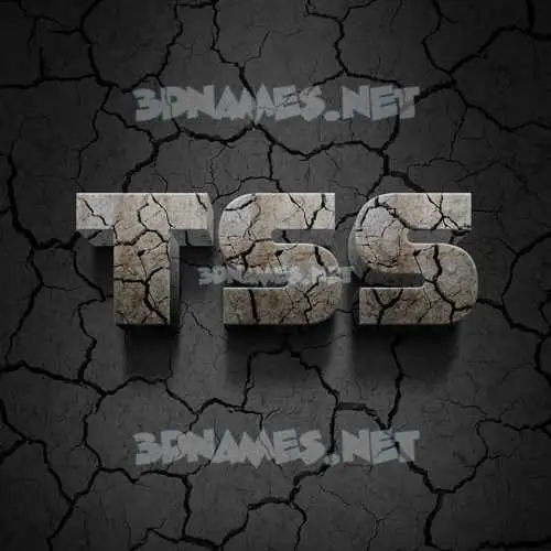 tss in Cracked Stone style - 3D name wallpaper tss in Cracked Stone style - 3D name wallpaper