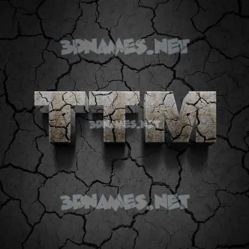 ttm in Cracked Stone style - 3D name wallpaper ttm in Cracked Stone style - 3D name wallpaper