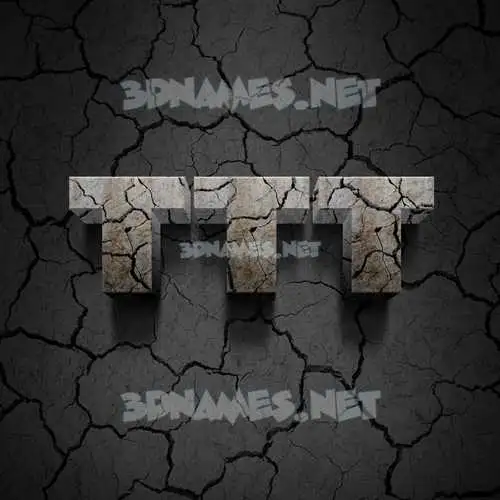 ttt in Cracked Stone style - 3D name wallpaper ttt in Cracked Stone style - 3D name wallpaper