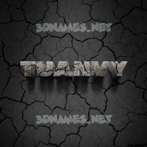tuanvy in Cracked Stone style - 3D name wallpaper