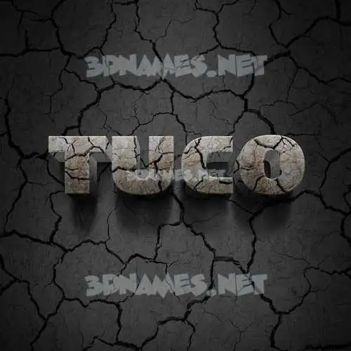 tuco in Cracked Stone style - 3D name wallpaper