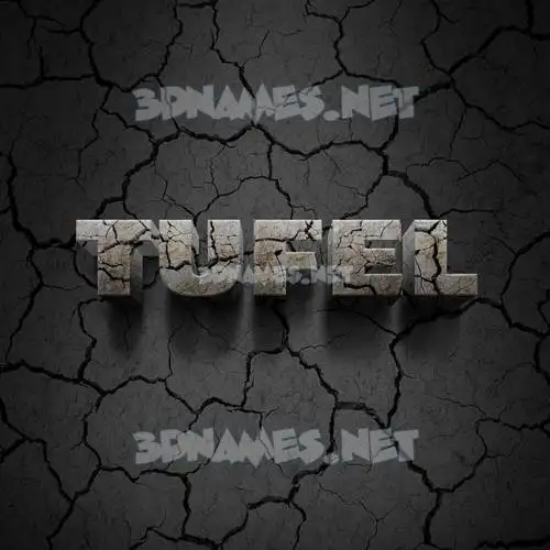 tufel in Cracked Stone style - 3D name wallpaper tufel in Cracked Stone style - 3D name wallpaper