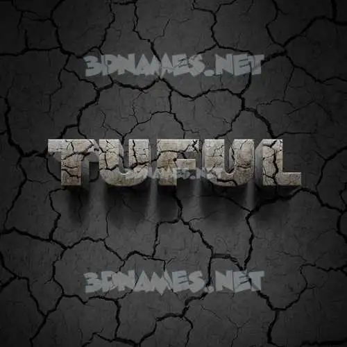 tuful in Cracked Stone style - 3D name wallpaper tuful in Cracked Stone style - 3D name wallpaper