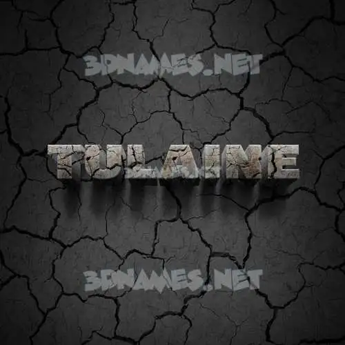 tulaine in Cracked Stone style - 3D name wallpaper tulaine in Cracked Stone style - 3D name wallpaper