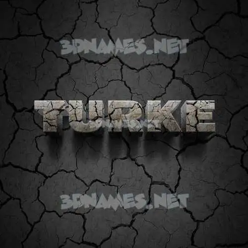 turke in Cracked Stone style - 3D name wallpaper turke in Cracked Stone style - 3D name wallpaper
