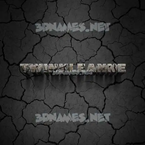 twinkleanne in Cracked Stone style - 3D name wallpaper