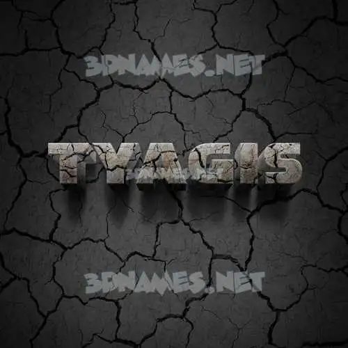 tyagis in Cracked Stone style - 3D name wallpaper tyagis in Cracked Stone style - 3D name wallpaper