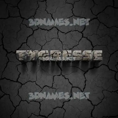 tygresse in Cracked Stone style - 3D name wallpaper tygresse in Cracked Stone style - 3D name wallpaper