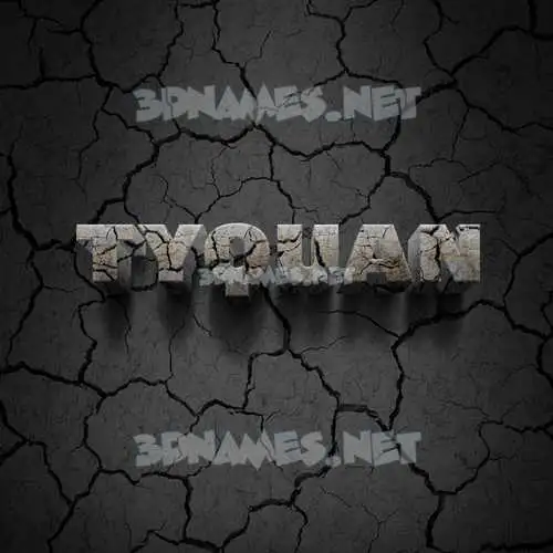 tyquan in Cracked Stone style - 3D name wallpaper tyquan in Cracked Stone style - 3D name wallpaper