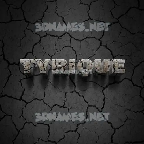 tyrique in Cracked Stone style - 3D name wallpaper tyrique in Cracked Stone style - 3D name wallpaper