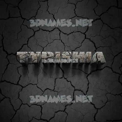 tyrishia in Cracked Stone style - 3D name wallpaper