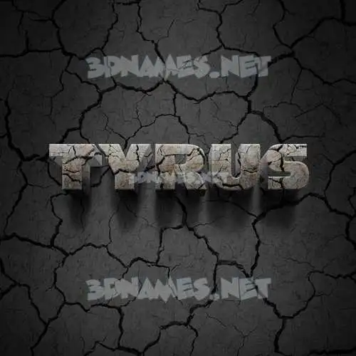 tyrus in Cracked Stone style - 3D name wallpaper tyrus in Cracked Stone style - 3D name wallpaper