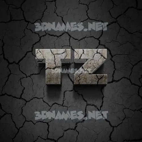 tz in Cracked Stone style - 3D name wallpaper tz in Cracked Stone style - 3D name wallpaper